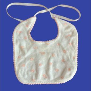 Bib- Light Pink Sail boat pattern with logo.